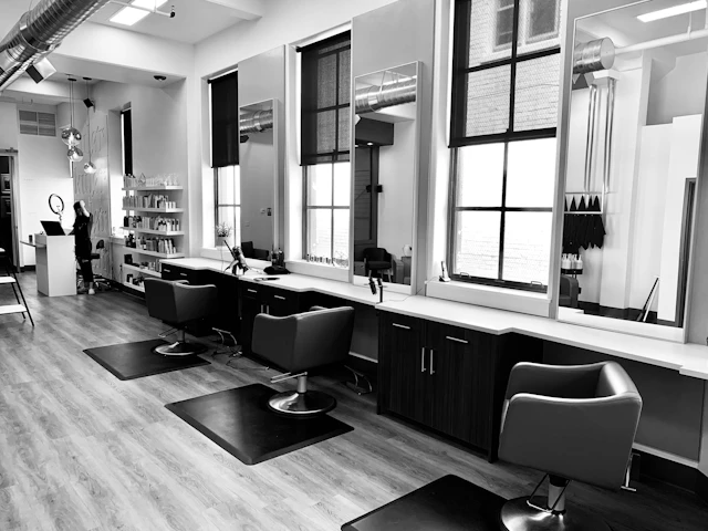 Hair salon representing the fictional Sorrel & Sage concept